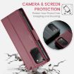 Samsung Galaxy S20 FE CaseMe 023 Butterfly Buckle Leather Case Wine Red - 6