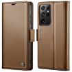 Samsung Galaxy S21 Ultra 5G CaseMe 023 Leather RFID Phone Case Brown - 1