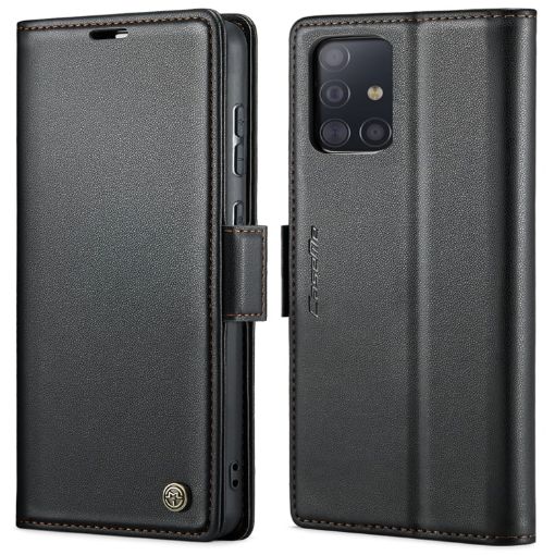 Samsung Galaxy A51/M40s CaseMe 023 Leather Case, RFID Anti-theft, Black - 1