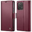 Samsung Galaxy A72 CaseMe 023 Leather Phone Case, Wine Red, RFID Secure - 1
