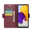 Samsung Galaxy A72 CaseMe 023 Leather Phone Case, Wine Red, RFID Secure - 4