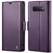 Samsung Galaxy S10 CaseMe 023 Butterfly Buckle RFID Leather Case Purple - 1