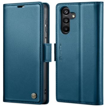 Samsung Galaxy A24 4G CaseMe 023 Leather Phone Case - Blue RFID Anti-theft - 1
