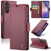 Samsung Galaxy A54 5G CaseMe 023 Leather Case, RFID, Wine Red - 1