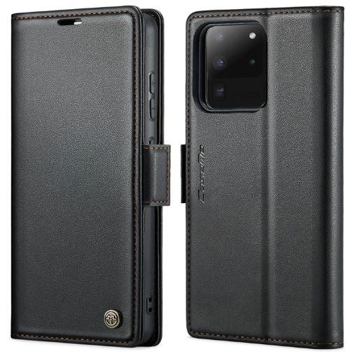 Samsung Galaxy S20 Ultra CaseMe 023 Leather RFID Phone Case (Black) - 1