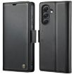 Samsung Galaxy S23 FE 5G Case - CaseMe 023 Butterfly Buckle Leather (Black) - 1