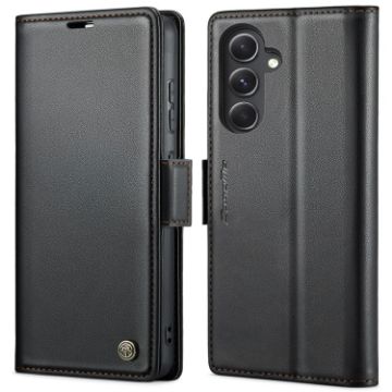 Samsung Galaxy S23 FE 5G Case - CaseMe 023 Butterfly Buckle Leather (Black) - 1