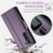 Samsung Galaxy S24 CaseMe 023 Butterfly Buckle Leather Case - Pearly Purple - 6