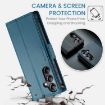Samsung Galaxy A05s CaseMe 023 Butterfly Buckle RFID Leather Case Blue - 6