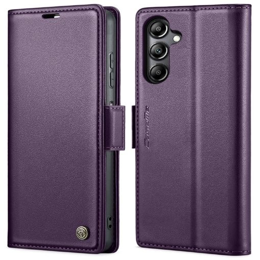 Samsung Galaxy A05s CaseMe 023 Butterfly Buckle RFID Leather Case Purple - 1