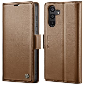 Samsung Galaxy A35 5G CaseMe 023 Leather Case, RFID, Brown - 1