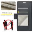 Samsung Galaxy A55 CaseMe 023 Butterfly Buckle RFID Leather Case Black - 8