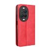 Huawei nova 14 5G Red Leather Phone Case with Magnetic Buckle Retro Design - 3