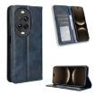 Huawei nova 14 Pro 5G Blue Leather Phone Case with Magnetic Buckle - 1