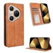 Huawei Pura 80 Pro 5G/80 Pro+ 5G Brown Leather Magnetic Phone Case - 1
