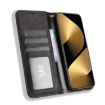Huawei Pura 80 Ultra 5G Leather Phone Case Black - Magnetic Buckle Retro - 4