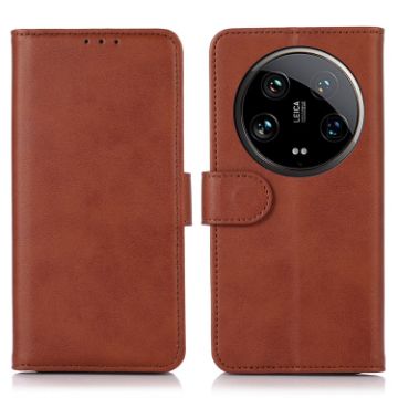 Xiaomi 14 Ultra Brown Cow Texture Leather Phone Case - 1