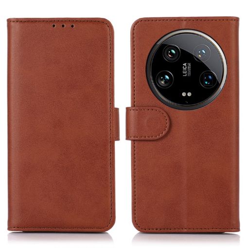 Xiaomi 14 Ultra Brown Cow Texture Leather Phone Case - 1