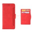 Realme 14 5G Red Leather Phone Case with Card Slots - Calf Texture - 4