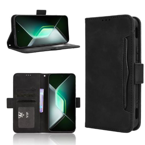Infinix GT 30 Pro 5G Leather Phone Case with Card Slots - Black - 1