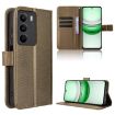 Realme C71 4G Brown Diamond Texture Leather Phone Case - 1