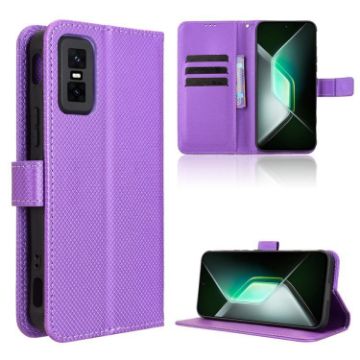 Infinix GT 30 Pro 5G Purple Diamond Texture Leather Phone Case - 1