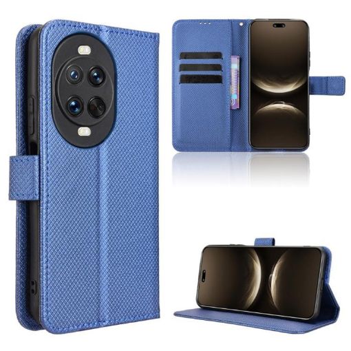 Huawei nova 14 Ultra 5G Blue Diamond Texture Leather Phone Case - 1