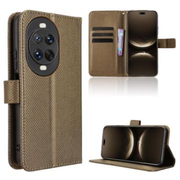 Huawei nova 14 Ultra 5G Brown Diamond Texture Leather Phone Case - 1