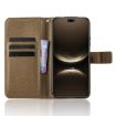 Huawei nova 14 Ultra 5G Brown Diamond Texture Leather Phone Case - 4