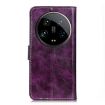 Xiaomi 14 Ultra Purple Retro Crazy Horse Leather Phone Case - 3
