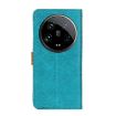 Xiaomi 14 Ultra Blue European Floral Embossed Leather Phone Case - 3