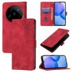 Xiaomi 14 Ultra Red Embossed Leather Phone Case - Skin Feel - 1
