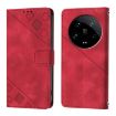 Xiaomi 14 Ultra Red Embossed Leather Phone Case - Skin Feel - 2