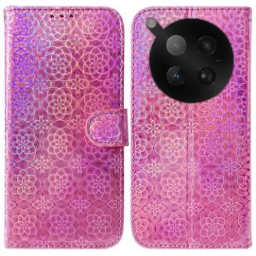 Infinix Zero 40 4G/5G Pink Leather Phone Case with Magnetic Buckle - 1