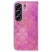 Tecno Camon 40 Pink Leather Phone Case with Magnetic Buckle - 3
