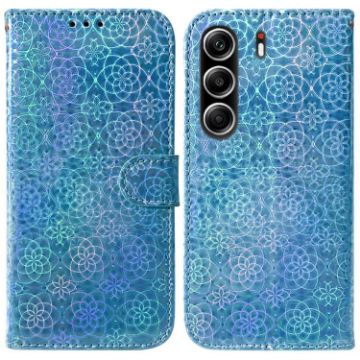 Tecno Camon 40 Pro 4G Blue Magnetic Buckle Leather Phone Case - 1