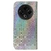 Tecno Spark 30 4G Silver Leather Phone Case with Magnetic Buckle - 3