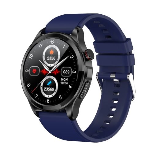 TK22 Smart Watch - 1.39" IP67 Waterproof, ECG/Blood Sugar, Blue Band - 1
