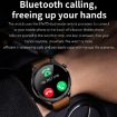 TK22 Smart Watch - 1.39" IP67 Waterproof, ECG, Blood Sugar, Red Band - 8