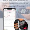 TK22 Smart Watch - 1.39" IP67 Waterproof, ECG, Blood Sugar, Red Band - 9