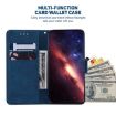 Infinix Hot 50 Pro 4G Blue Geometric Embossed Leather Phone Case - 5