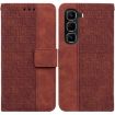 Infinix Hot 50 Pro+ 4G Brown Geometric Embossed Leather Case - 1