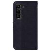 Infinix Hot 50 Pro+ 4G Black Geometric Embossed Leather Case - 4