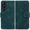 Infinix Hot 50 Pro 4G Green Tiger Embossing Flip Leather Case - 1
