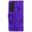 Infinix Hot 50 Pro 4G Flip Leather Case - Tiger Embossing, Purple - 4