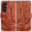 Infinix Hot 50 Pro 4G Brown Tiger Embossing Flip Leather Case - 1
