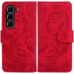 Infinix Hot 50 Pro+ 4G Red Tiger Embossing Flip Leather Phone Case - 1