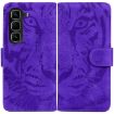Infinix Hot 50 Pro+ 4G Purple Tiger Embossing Flip Leather Case - 1