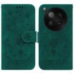 Infinix Zero 40 4G/5G Green Butterfly Rose Embossed Leather Case - 1