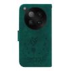 Infinix Zero 40 4G/5G Green Butterfly Rose Embossed Leather Case - 4